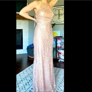 Bridesmaid Dress. Rose Gold/Champagne